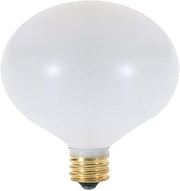Satco A3924 130V Candelabra Base 15-Watt G16.5 Light Bulb, Satin White