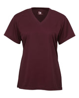B-Core Girl's V-Neck T-Shirt by Badger – Maroon, Model 2162