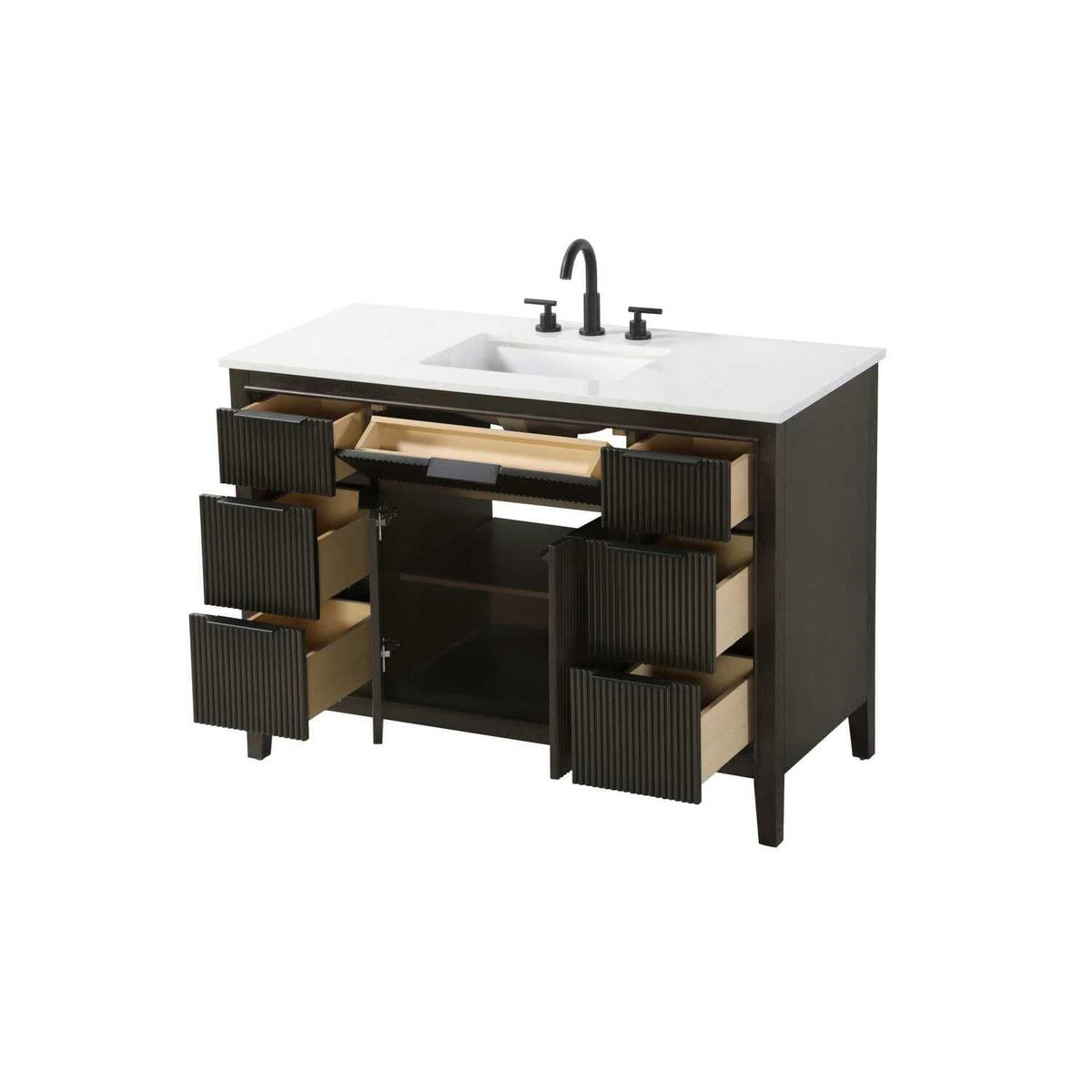 48" Single Bathroom Vanity in Chocolate Oak by Elegant Kitchen and Bath – unspecified, Aluminum, Chocolate, Model VF29848CO