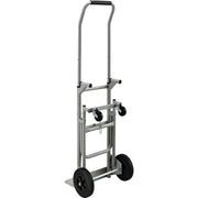 Steel Multi-Function 5-in-1 Convertible Hand Truck by Global Industrial – 35"L x 21"W x 7"H, Alloy Steel, Gray, Model 241415