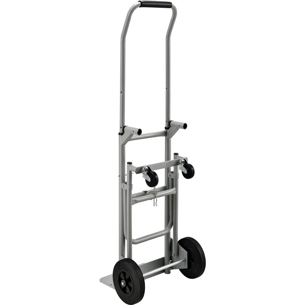 Steel Multi-Function 5-in-1 Convertible Hand Truck by Global Industrial – 35"L x 21"W x 7"H, Alloy Steel, Gray, Model 241415