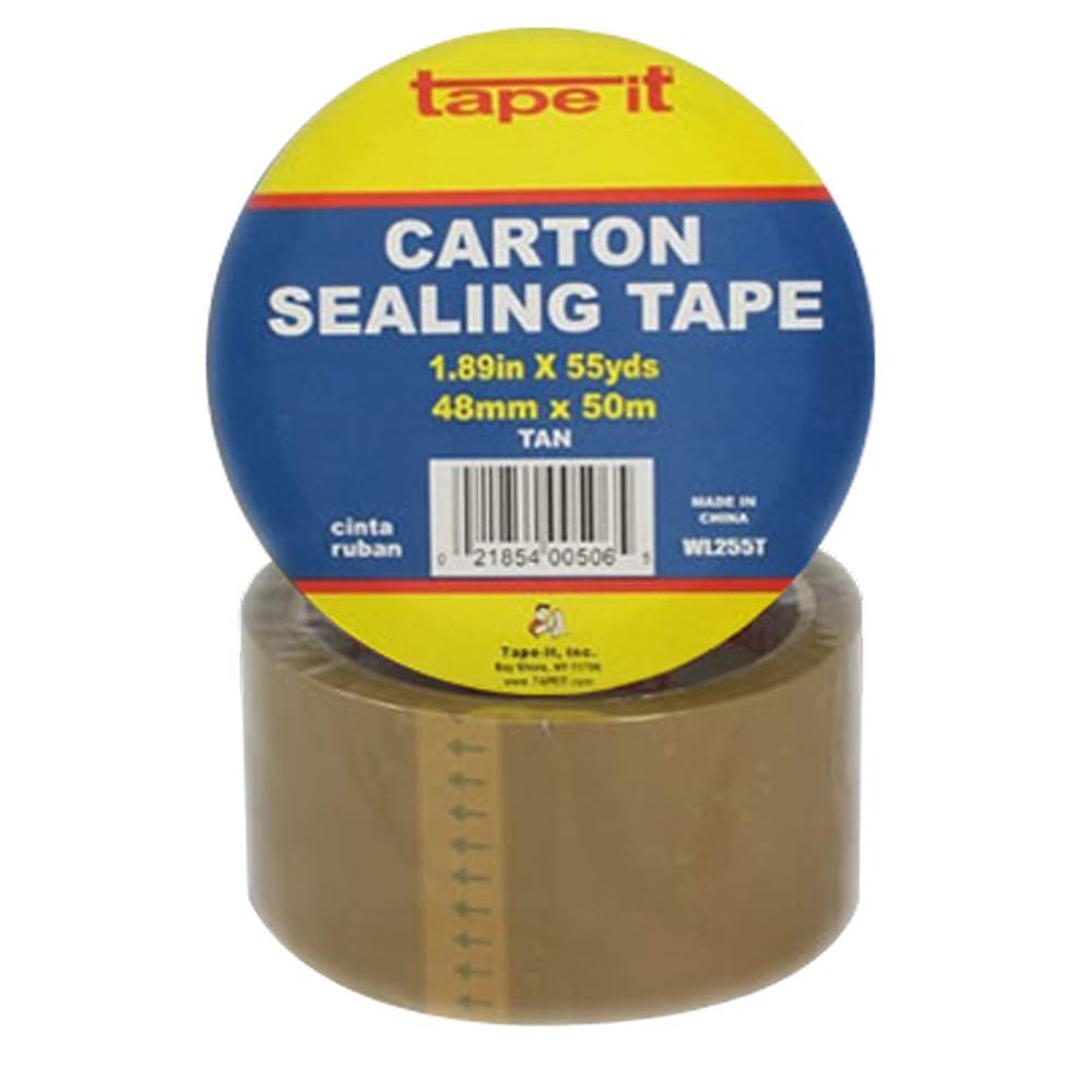 UC255T PEC Tan 2 in. 55 Yard Packing Tape - Case of 36