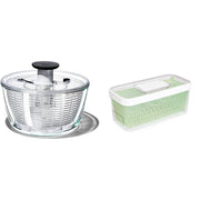 OXO Salad Spinner Glass + Keeper - Large / Clear / 1 Spinners