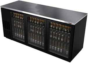 FBB-79G Three Section Glass Door Refrigerated Food Rated Back Bar Cooler