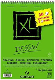 Canson XL Dessin Paper Block for Drawing and Pastel Spiral on Short Side A3-cm.29.7x42 gr.160 sqm.