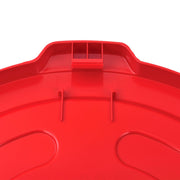 55 Gallon Garbage Can Lid by Global Industrial – 27-1/2" Diameter x 2-1/2"H, 55.0 gallons, Polyethylene Resin, Red, Model XDW-L55RD