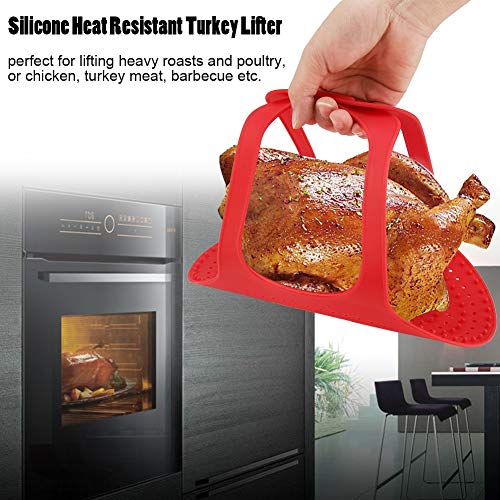 Atyhao Silicone Turkey Lifter, 23.2 x 12.4 Inches, Red