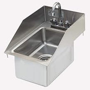 Advance Tabco DI-1-10SP-EC Single Compartment Drop-in Sink, 10"W x 14" Front to Back x 10" Deep Bowl, 6" Tapered Side Splash, with Deck Mounted Faucet