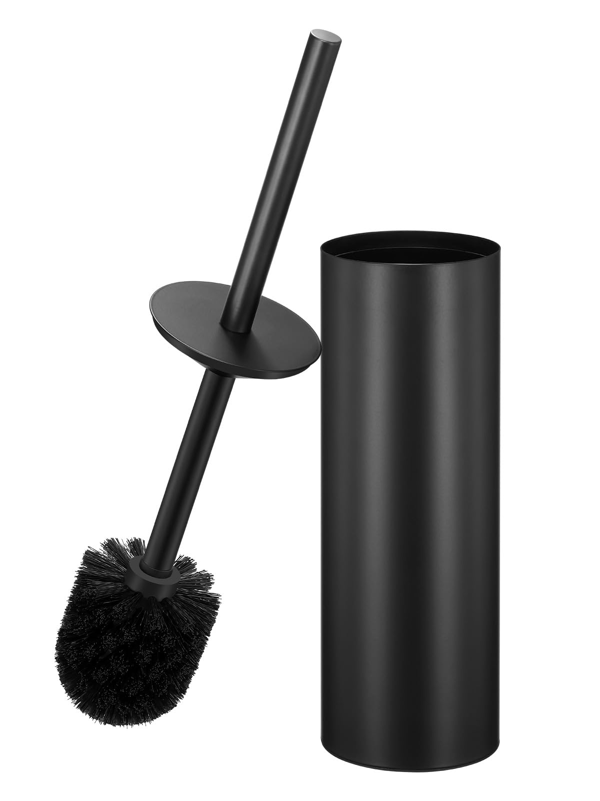 Toilet Brush and Holder Set by HIQTEK – Black-19, Model HB-LM01-Black-VINE-19