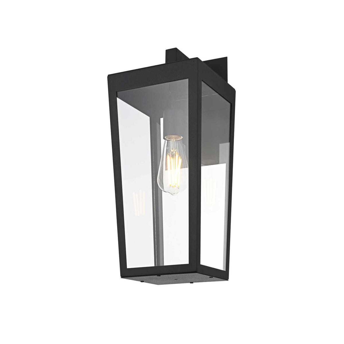 William One Light Outdoor Wall Sconce Black by Lighting Design – Iron, Black