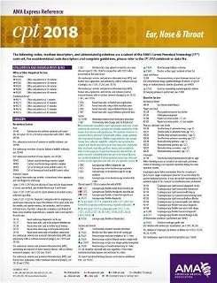 CPT 2018 Express Reference Coding Card - Ear, Nose & Throat