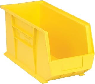 QUANTUM STORAGE SYSTEMS K-QUS265YL-2 2-Pack Ultra-Stack and Hang Bins, 18" x 8-1/4" x 9", Yellow