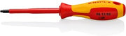 KNIPEX Tools 98 12 02 R2 Square Drive Screwdriver, 4-Inch, 1000V Insulated
