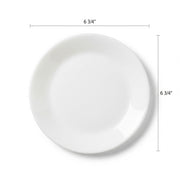 Bread & Butter Plate - Winter Frost White - Set of 4 Plates by Corelle – 6.75", Tempered Glass, White, Model 44215