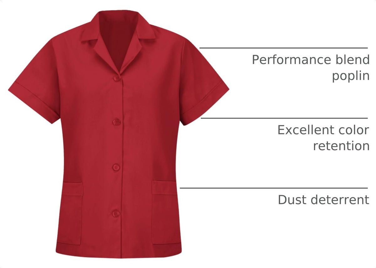 Red Kap Large / Red / Button Front Tunic Tunics