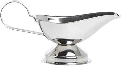 HUBERT 5 oz Footed Gravy Boat Stainless Steel