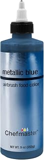 Chefmaster Airbrush Food Color, 9-Ounces, Metallic Blue