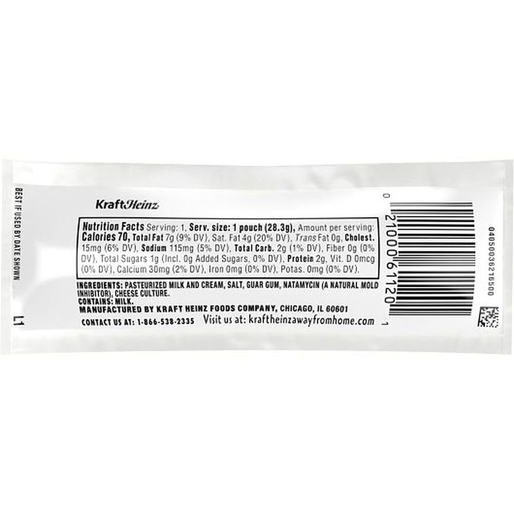 Kraft Original Cream Cheese Spread - Pouch by Philadelphia – 0.01 Ounce (Pack of 100), Pack of 100, Model 61120