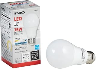 Satco 40W Equivalent Warm White A19 Medium Dimmable LED Light Bulb - 1 Each