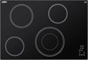 Summit 30" Electric Cooktop, 4 Burners, 208-240V Radiant Cooktop, Black- CR4B30T11B