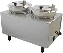 Benchmark Dual Well Warmer, Two Ladles & Stainless Steel Concession Warmer