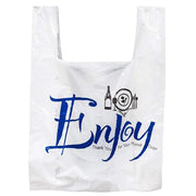 Mega Take-Out Tote White by Trinity Packaging – White, Blue, Model 100842