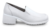 Womens White MaxTrax Soft Toe Slip-On Dress Shoe 10.0 M by SR Max – 10, Rubber, White, Model Venice