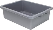 QUANTUM STORAGE SYSTEMS FSB-22177RGYNB Ribbed Bottom Bussing Tubs Heavy Duty Part Organizer Gray Bins 22" L x 17" W x 7" H 100 Pack