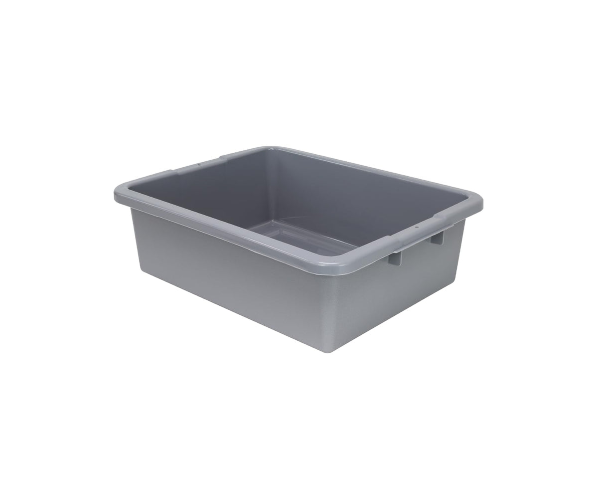 Ribbed Bottom Bussing Tubs Heavy Duty Part Organizer Gray Bins 22" L x 17" W x 7" H 100 Pack by QUANTUM STORAGE SYSTEMS – 22" L x 17" W x 7" H, 2558.5 cubic_inches, Plastic