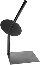 HUBERT Roll Bag Holder Tabletop Corner Angle Black Metal- 10" Sq x 25" H