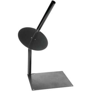 Roll Bag Holder Tabletop Corner Angle Black Metal- 10" Sq x 25" H by HUBERT – Metal, Black, Model WCH0358HUB