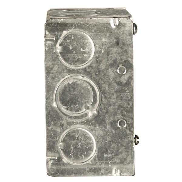 Wiring 4" TKO Knockouts 2-1/8" Deep Square Box by Hubbell – HUBBELL WIRING, Alloy Steel, Gray