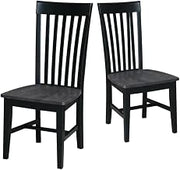 Furnifact Solid Wood Dining Chair with Tall Mission Back, Set of 2 Kitchen and Dining Room Chairs for Table