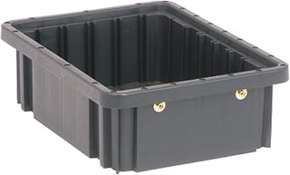Quantum DG91035COCS Heavy-Duty Dividable Grid Storage | Conductive Container for Industrial Warehouse Electronics Healthcare Supply Distribution | 11-7/8"L x 8-1/4"W x 2-1/2"H, Black (Case of 20)