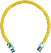 BrassCraft CSSC54-30 K12 ProCoat 1/2" FIP x 1/2" MIP x 30" Stainless Steel Gas Connector 5/8" O.D. (136,000 BTU)