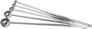 Vollrath S/S 5-Piece Long Handle Measuring Spoon Set, Silver