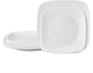 Corelle Vivid White Salad and Dinner Plate Set, 8-pack