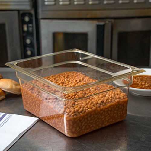 Carlisle FoodService Products Half Size (Pack of 1) / Amber / 6" Deep Storage & Transport