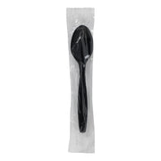 Dixie Individually Wrapped 6" Heavy-Weight Polypropylene Plastic Teaspoon by GP PRO (Georgia-Pacific) – Heavy-Weight (1,000 Count), Polypropylene, Black, Pack of 1000, Model PTH53C
