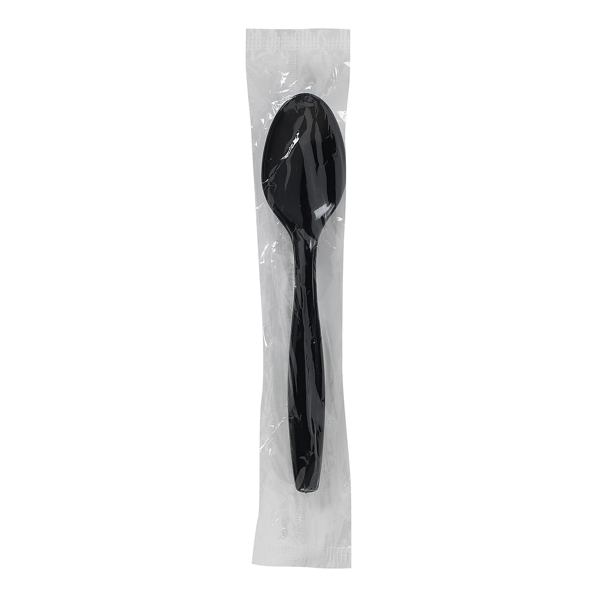Dixie Individually Wrapped 6" Heavy-Weight Polypropylene Plastic Teaspoon by GP PRO (Georgia-Pacific) – Heavy-Weight (1,000 Count), Polypropylene, Black, Pack of 1000, Model PTH53C
