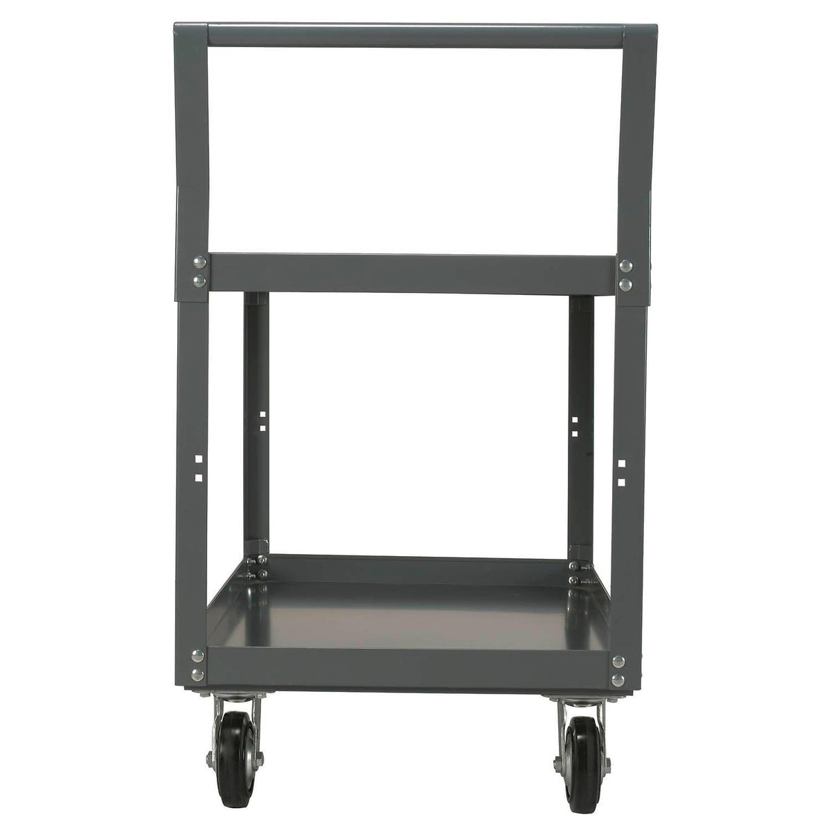 Two Shelf Unassembled Heavy Duty Service Cart by Global Industrial – 12-Gauge Powder Coated Steel, Gray, Model 752247