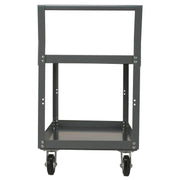 Two Shelf Unassembled Heavy Duty Service Cart by Global Industrial – 12-Gauge Steel, Gray, Model 752246
