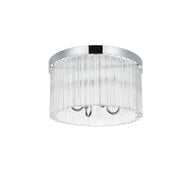 Harlow Four Light Flush Mount Chrome by Lighting Design – Iron, Chrome
