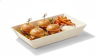 PacknWood 210SAMBQ85 Samurai Rectangular Wooden Dish44; Pack of 100