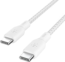 Belkin USB C to USB C 100W Braided Cable Fast iPhone Charger Cord, 9.9ft (Pack of 6)