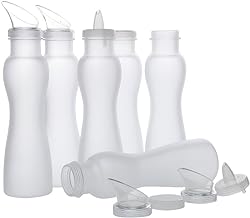 G.E.T. SDB-32-PC-6 32 oz. Clear Salad Dressing Bottles with (24) Lids