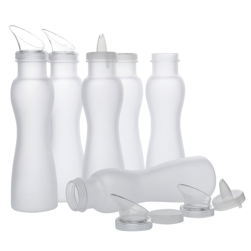 G.E.T. 32 oz. Clear Salad Dressing Bottles with (24) Lids by GET – 32 oz., 32.0 ounces, Polycarbonate, Clear, Pack of 30