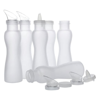 G.E.T. 32 oz. Clear Salad Dressing Bottles with (24) Lids by GET – 32 oz., 32.0 ounces, Polycarbonate, Clear, Pack of 30