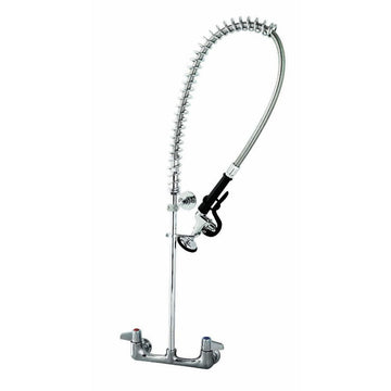 Stainless Steel Wall Mount Pre-Rinse Faucet Unit - 39" H by HUBERT – Stainless Steel, Model 5PR-8W00
