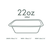 Plant-Based Compostable 22oz Gourmet Range Base (Case of 600) by Vegware – Size 3, 22oz, 22 ounces, Bagasse, White, Pack of 600